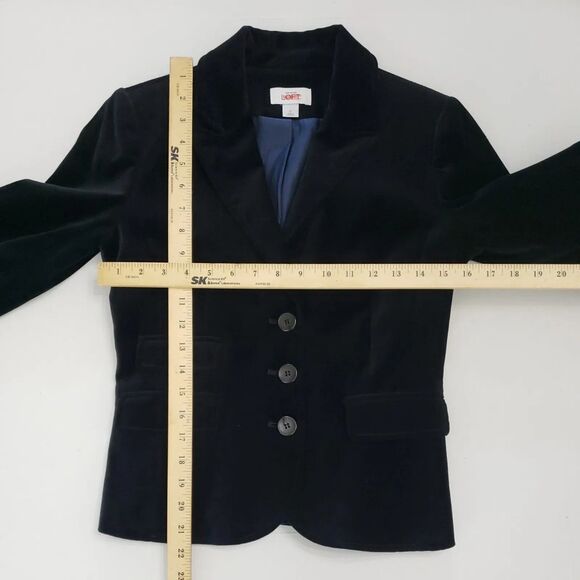 Ann Taylor Loft Size 0 Black Velvet Blazer 1558 - Picture 7 of 7